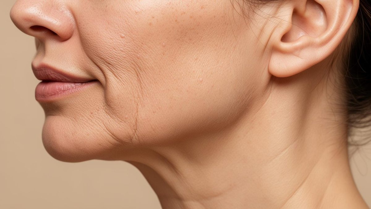Close up neck skin laxity after weight loss Lansing medspa