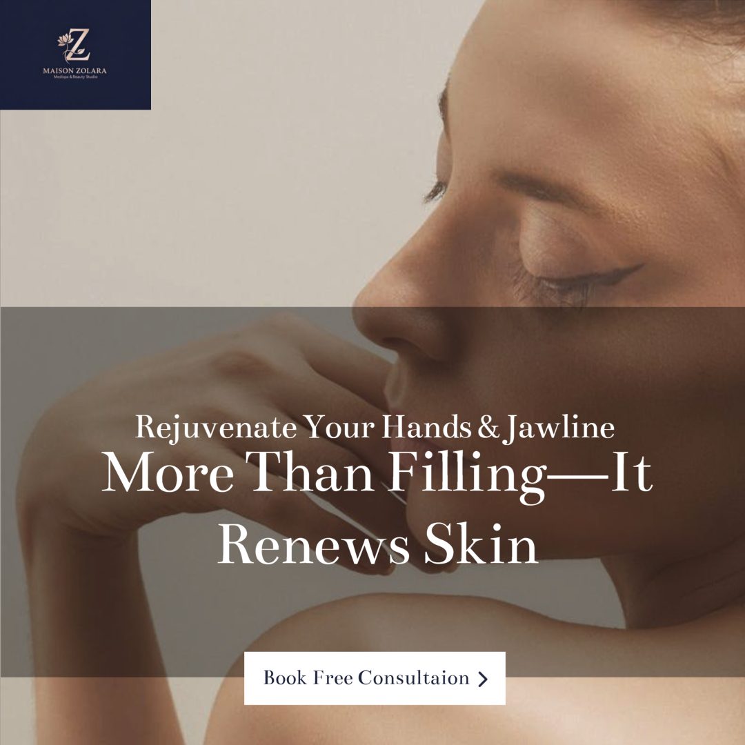 Radiesse calcium hydroxylapatite for jawline and hands at Maison Zolara, Lansing MI