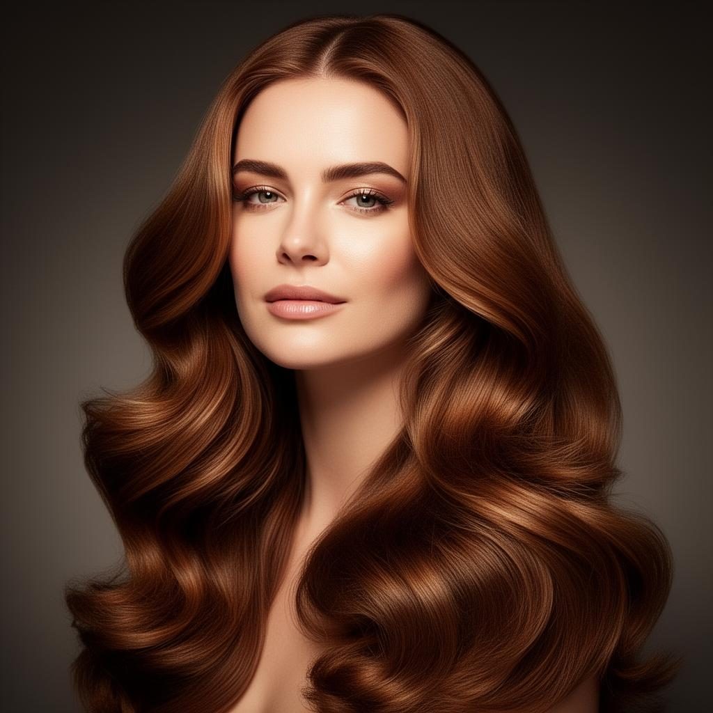 Virtual Hair Try-On – Maison Zolara Lansing model previewing virtual hair styles and colors at Maison Zolara salon Lansing MI
