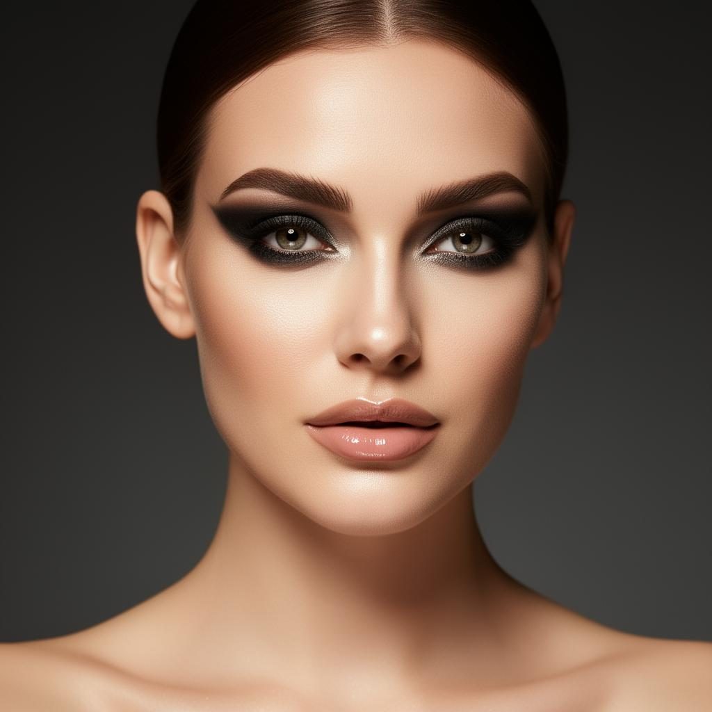 Virtual Makeup Try-On – Maison Zolara Lansing model previewing virtual makeup looks and shades at Maison Zolara beauty studio Lansing MI